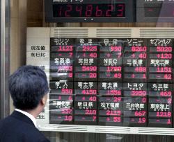 Nikkei ends morning slightly above 12,500